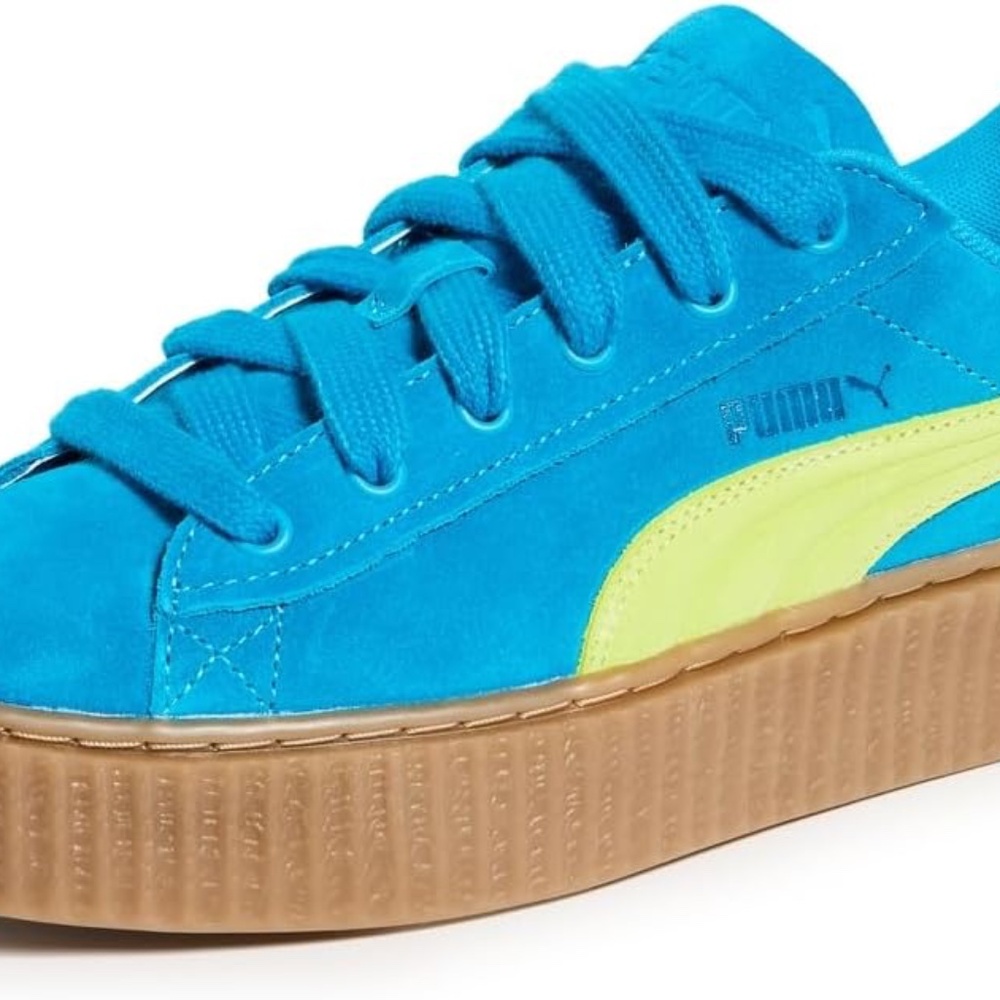 PUMA Womens Creeper Phatty Sneakers Shoes - Blue(Women 7.5)